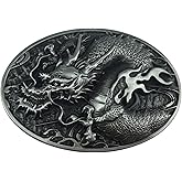 Antique Dragon Belt Buckle Metal Western Cowboy Belt Buckle