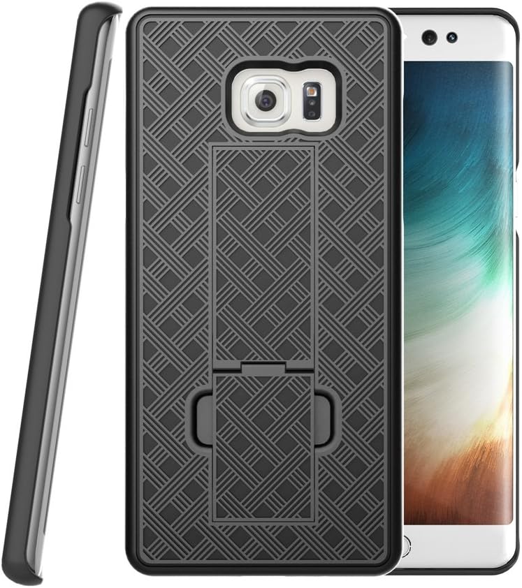Galaxy Note 7 Case, BEKASE (TM) Hard Shell Holster Combo Matte Finish Protective Slim Case for Samsung Galaxy Note 7 with Kickstand & Locking Belt Swivel Clip (Black)
