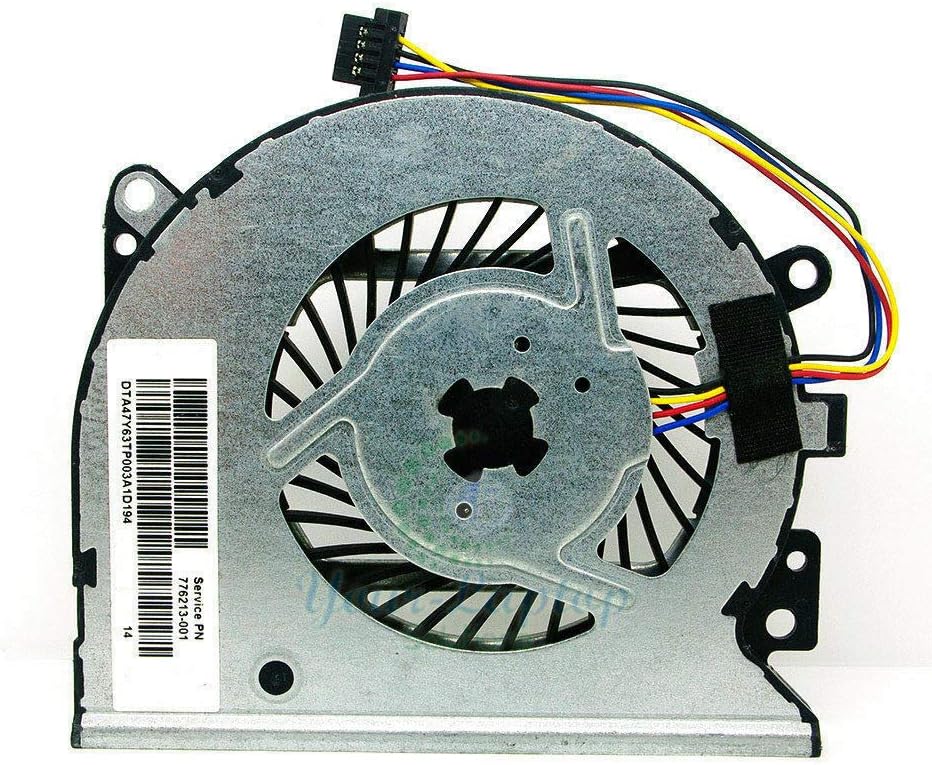 CAQL CPU Cooling Fan for HP Envy X360 15-U000 15-U100 15-U300 15-U400 15-U410NR 15-U437CL 15-U473CL 15-U483CL 15-U493CL 15-U499NR, P/N: 776213-001 779598-001 (4-Wires) 4-pins Connector