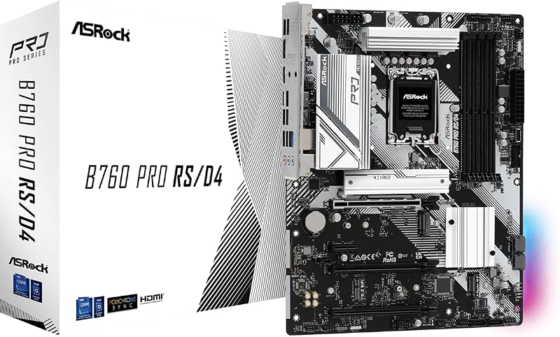 ASRock B760 Pro RS/D4 Intel B760 LGA 1700 ATX Motherboard DDR4