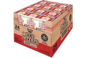 NISSIN HOT Product of Nissin Cup Noodles Beef Flavor Soup, 24 pk./2.25 oz. [Biz Discount]
