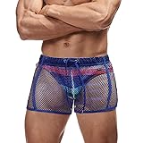 FIROTTII Mens Mesh Shorts Sexy Boxers See Through