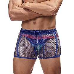 FIROTTII Mens Mesh Shorts Sexy Boxers See Through