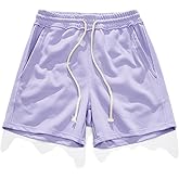 AIMPACT Mens Athletic Gym Shorts 5/5.5 Inch Cotton Casual Shorts Elastic Waist Joggers Sports Sweat Shorts with Pockets