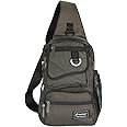 Vanlison Sling Bag Chest Shoulder Backpack Crossbody Multipurpose Daypack For Men Women Black