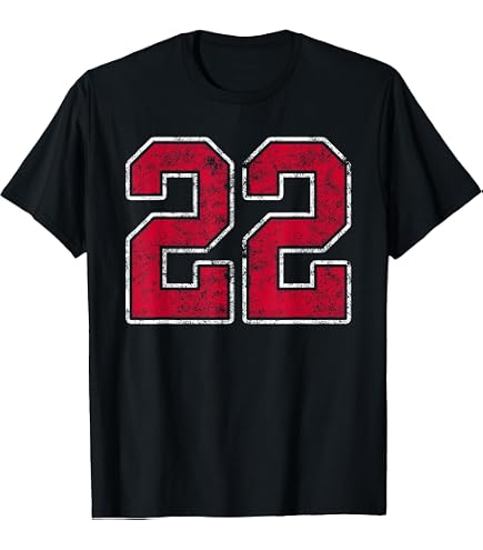 トップス Uniform T-Shirt Amazon.com: Number 22 Sports Jersey Number Player Uniform Blue