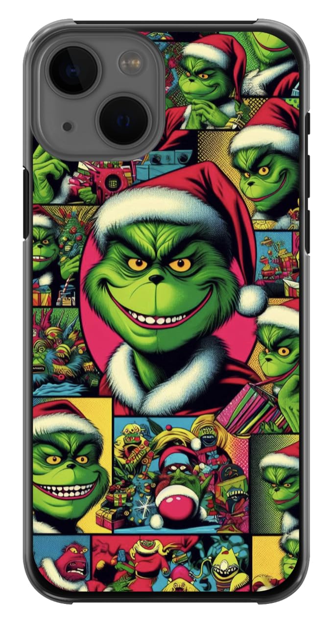 EZB Grinch Montage Phone Case Compatible with iPhone | Colourful Flexible Shock Absorbent Unique Pop Art Phone Cover | Grinch Themed (iPhone 11) Green