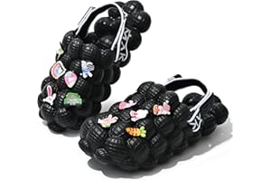 QIGEGE Kids Bubble Slides with Easter Charms Boys Girls Golf Ball Shoes, Funny Massage Bubble Slippers Kids Non-Slip House Slippers Beach Sandal, Easter Gift