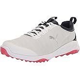Puma Golf Men's Fusion PRO Extra Wide Golf Shoe, Puma White-Puma Navy-for All Time Red, 9