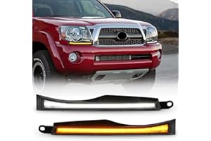 AFOGGEST LED Daytime Running Light For Toyota Tacoma 2005-2011 Front LED Driving Light Bar with Amber Turn Signal Replacement
