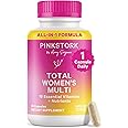 Pink Stork Total Women's Multivitamin - Supports Hair, Skin, Nails, Bone Health & Immune System - Includes B6, B12, Biotin, Iron & Zinc - Premium Women's Vitamins - 30 Capsules