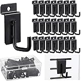 Tandefio 25 Pack J Shaped Slatwall Hooks and