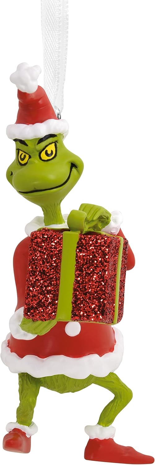 Ornaments - Hallmark Dr. Seuss How The Grinch Stole Christmas! Grinch with Present Christmas Ornament