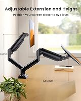 ErGear Dual Monitor Arm Desk Mount 17-32 Inch 10kg VESA 75/100 mm view 5