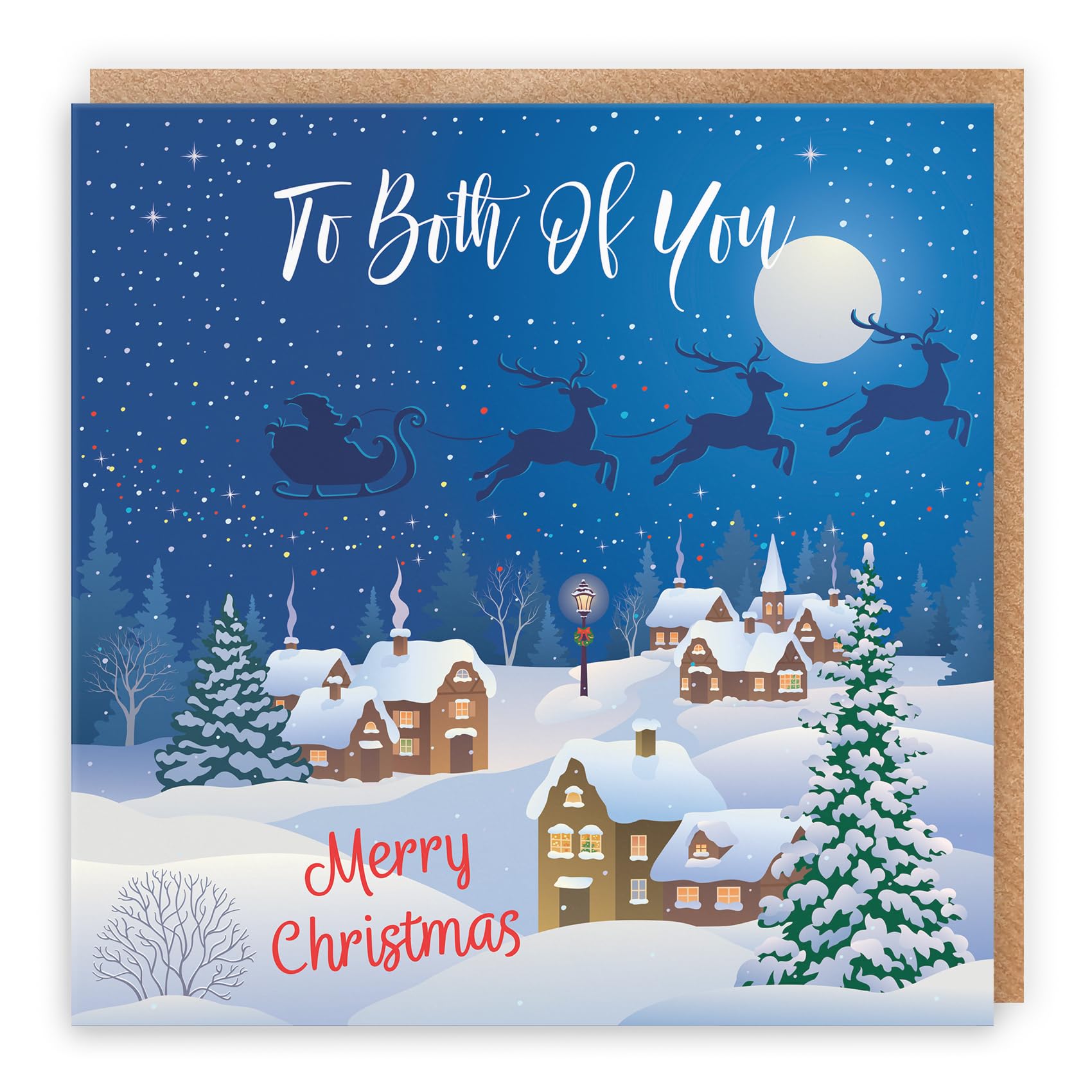 Hunts England - Both Of You Christmas Card - To Both Of You - Merry Christmas - Winter Wonderland Collection - Fun Card
