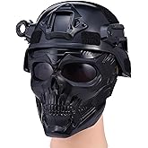 Tactical Airsoft Helmet with Detachable Goggles and Full Face Mask: Military Grade Gear for Paintball and Airsoft