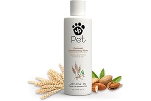 John Paul Pet Oatmeal Conditioning Rinse for Dogs and Cats, Soothing Sensitive Skin Formula, Moisturizes and Revitalizes Dry Skin and Fur, 16-Ounce