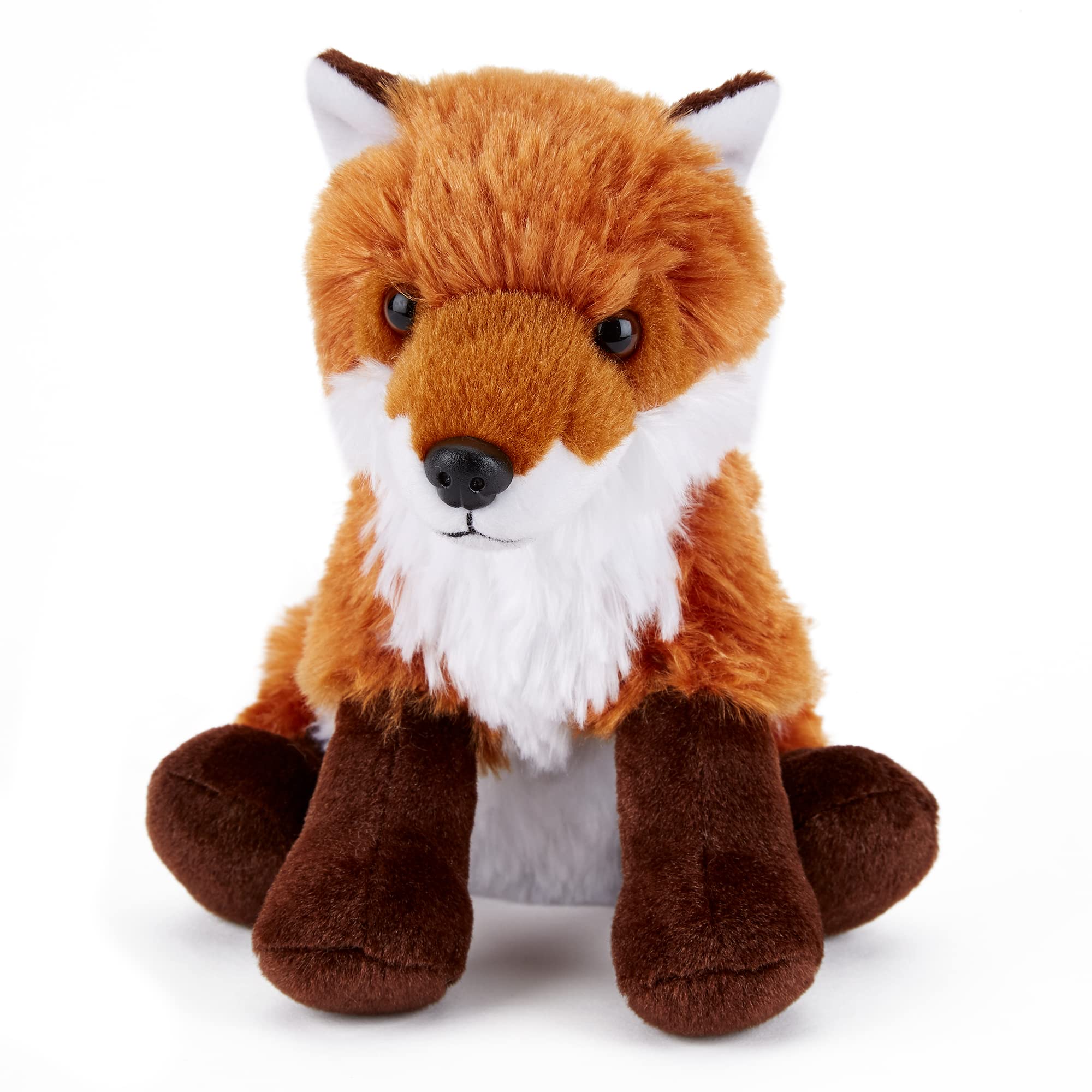 Zappi Co Plush Children's Stuffed Soft Cuddly Plush Toy-Part of Safari Animals Collection, Perfect for Kids (23cm Length) (Fox)