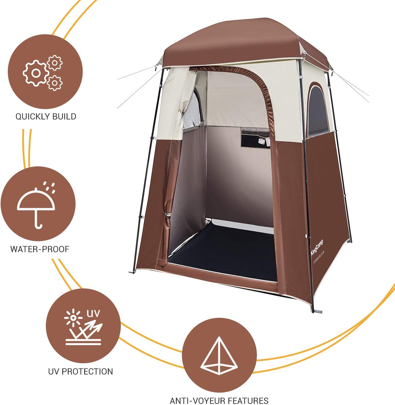 KingCamp Oversize Outdoor Easy Up Portable Dressing Changing Room Shower Privacy Shelter Tent: Sports & Outdoors