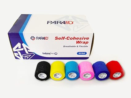 Amazon Com Latex Free Medical Rainbow Colors Self Adherent Cohesive Sensi Wrap Bandage Medical Vet Strong Sports Tape For Wrist Ankle Sprains Swelling 2 X5 Yd Pack Of 36 Pcs Health Personal