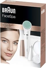 Braun FaceSpa Epilator with Facial Cleansing Brush, Lighted Mirror, Pouch 851V view 7