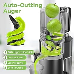 Cold Press Juicer, 5.82" Wide Feed Chute Juicers
