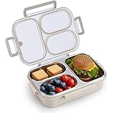 Kabbas Stainless Steel Bento Box Kids & Adults - 25 oz Leakproof Lunch Box with 3 Compartments, Premium 304 Stainless Steel Lunch Box for Kids, Dishwasher Safe, Suitable for School, Office, Outside