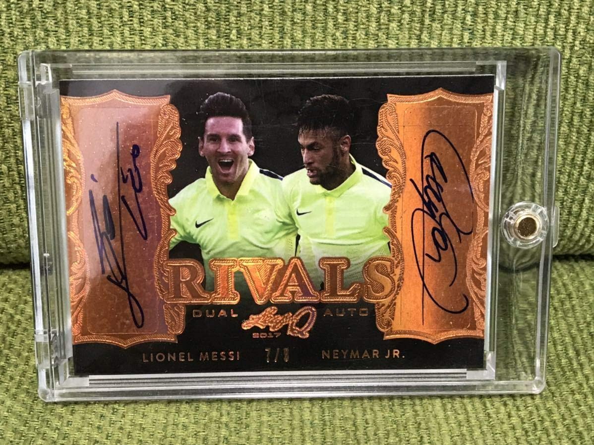 Amazon 希少 直筆サイン トレーディングカード 世界限定9枚 7 9 Leaf Q リオネル メッシ ネイマール ジュニオール おもちゃ おもちゃ