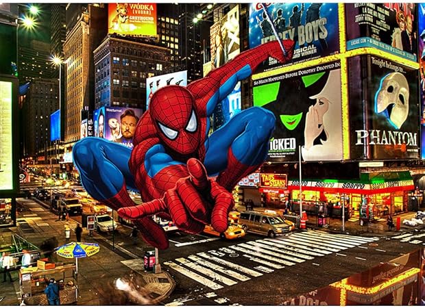 Amazon カスタマイズ可 ハッピーバースデー スパイダーマン 背景 7x5フィート スーパーヒーロー写真 背景 男の子 ベビーシャワー ビニール製 夜 ニューヨーク市 写真撮影用背景 バックペーパー 背景布 通販