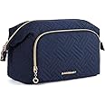 BAGSMART Travel Makeup Bag, Cosmetic Bag Make Up Organizer Case,Large Wide-open Pouch for Women Purse for Toiletries Accessories Brushes