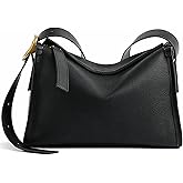 Mewpurrs Togo Leather Crossbody Bag for Women - Lightweight Hobo Purse with Adjustable Strap for Work Travel