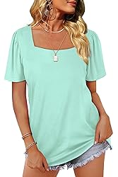 WIHOLL Short Sleeve Shirts for Women Dressy Casual
