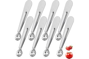 8pcs Tomato Corer & Strawberry Huller, Stainless Steel Strawberry Stem Remover Tool Fruit Vegetable Stem Remover Tool
