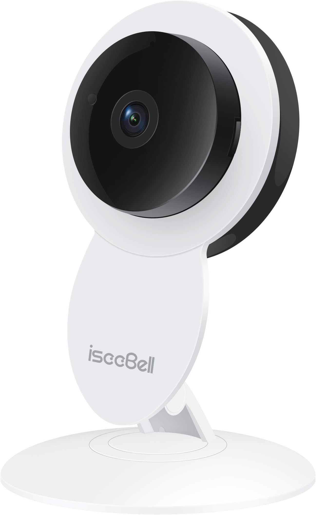IseeBell Home Camera, Wi-Fi IP Indoor Security System with Motion Detection, Night Vision, 2-Way Audio, SmartApp, 24/7 Cloud Recording, SD Card Slot for Home/Office/Baby/Nanny/Pet Monitor (White)