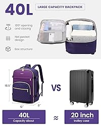 LOVEVOOK Travel Backpack for Women,40L Carry On