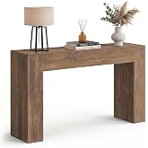 VASAGLE 47.2 Inches Entryway Table, Thick Tabletop Console Table, Farmhouse | Long Console Table, for Hallway, Living Room, Bedroom, Behind the Couch, Honey Brown, ULNT144KB01S