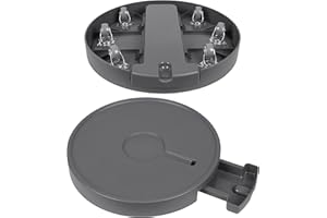 Amkoskr 17.7 inch Plant Caddy with Wheels Heavy Duty, Movable Round Rolling Plant Stand Plant Dolly with Invisible Wheels and Water Drawer