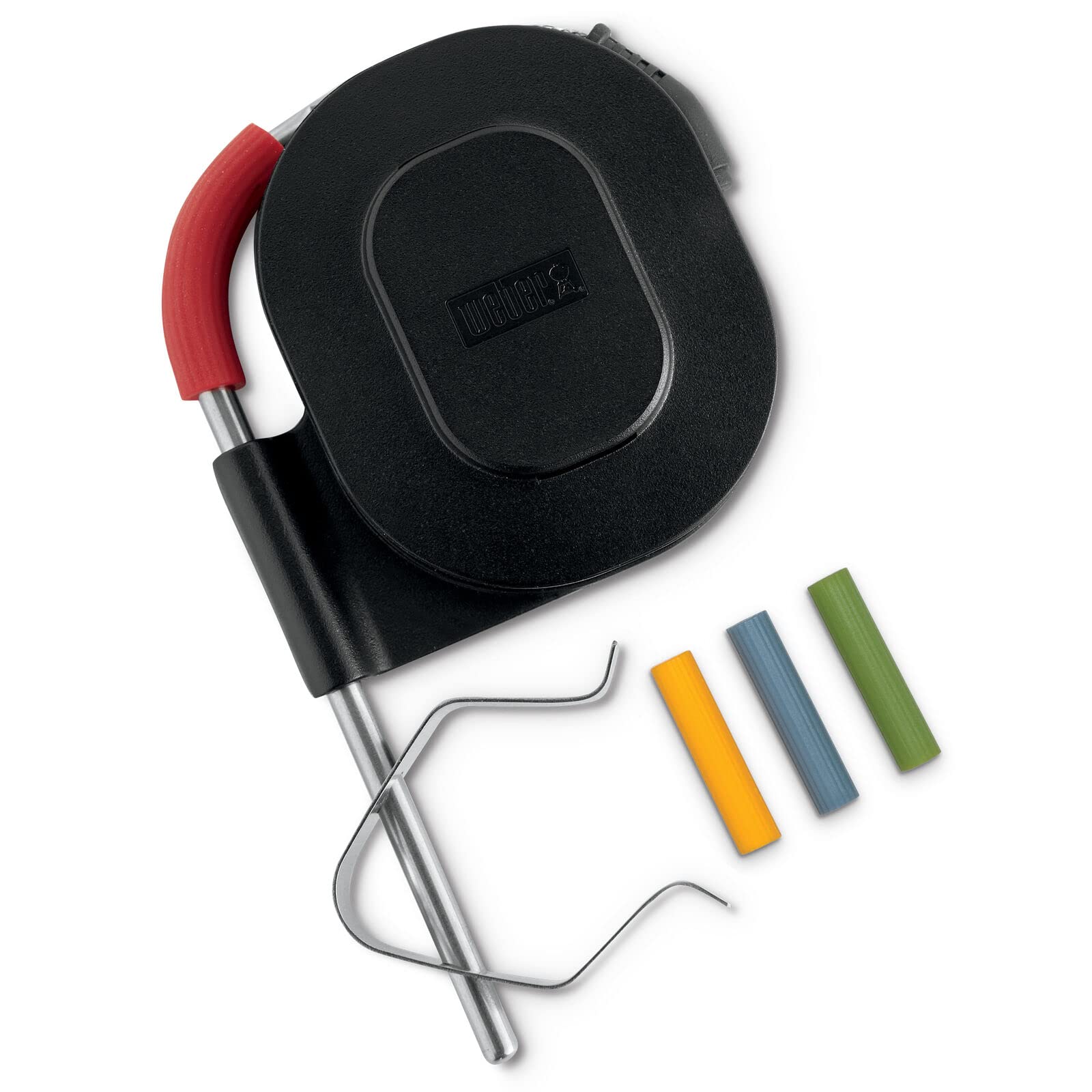 Weber Ambient Temperature Probe/Compatible with All iGrill Models and Weber Connect App for Barbecues & Smokers, Heat-Resistant Stainless Steel Probe with Grate Clip & Probe Storage Wrap Included