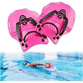 Hikeen Swim Paddle Hand for Adult and Junior, Swim Training Hand Paddles with Adjustable Straps, Swimming Hand Paddles for Training