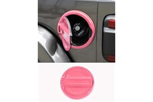 Savadicar Pink Fuel Door Trim for Jeep Wrangler JL JLU 4xe & Gladiator JT 2018-Present – Exterior Gas Cap Accent Styling Cover Accessory