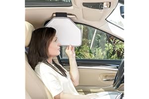 TFY Side Window Sun Visor for Car Roof Handles - Sun Glare and Heat Blocker for Driver or Passenger, Reduces Side Window Glare, Easy Installation and Storage (Gray)
