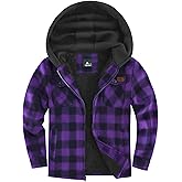ZITY Boys Flannel Shirt Jacket Fleece Sherpa Lined Plaid Jackets Unisex Coat Full Zip Hoodie Girls Winter Outwear 6-15 Years