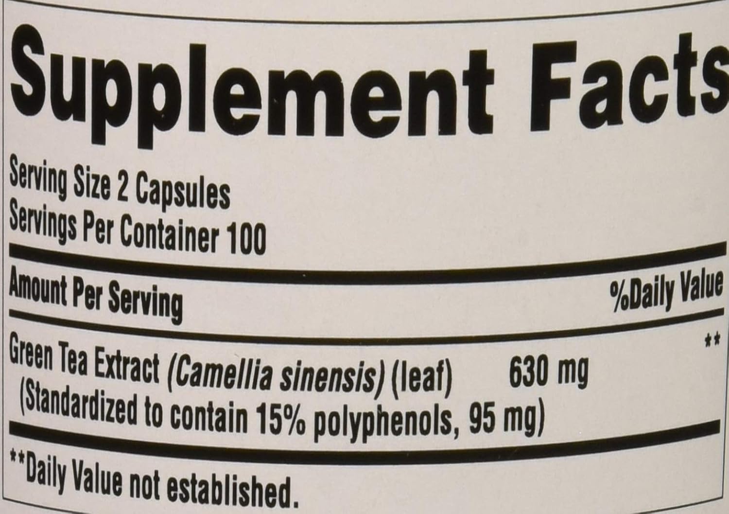 Puritans Pride Green Tea Standardized Extract 315 Mg Capsules, 200 Count: Health & Personal Care