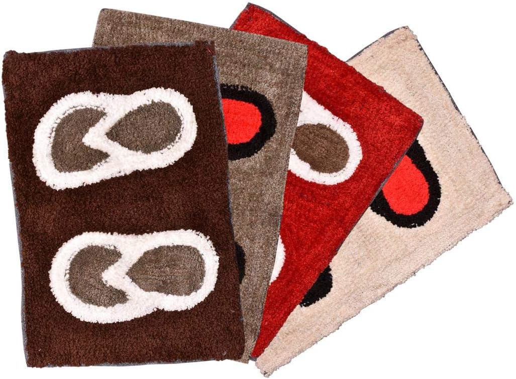 SIYA RAM FURNISHING Cotton Door MAT | Bath MAT - 4Pcs