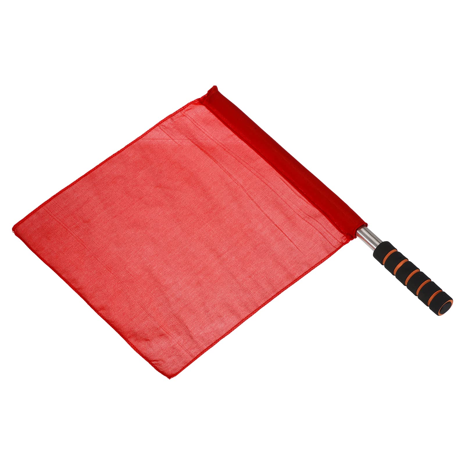 PATIKIL Referee Flag, Stainless Steel Pole Sponge Handle for Football Soccer Track and Field Sports Linesman Command Hand Signal, Red