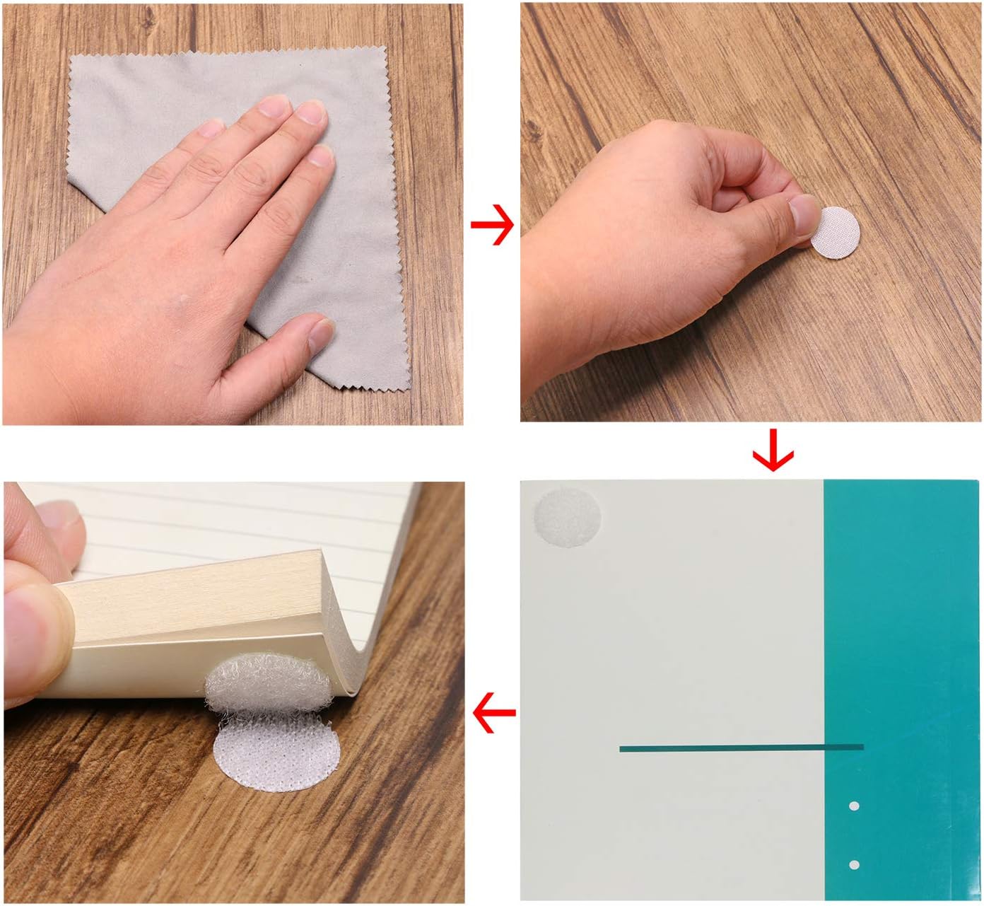 Mini Skater 300Pcs (150 Pairs) 20 mm/0.78 Inch Diameter Self Adhesive Nylon Sticky Back Coins Hook Loop Strips Fastener Round Dot Stickers Tapes for Hanging Sewing Clothing Kids Crafts (White)