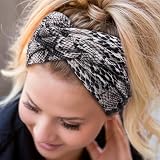 DRESHOW 4 Pack Turban Headbands Women Wide Vintage Knotted Hair Accessories view 2