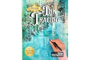 Ink Tracing Coloring Book, Follow the White Lines to Reveal a Unique City. A New Concept for the Reverse Coloring Book: Pen a