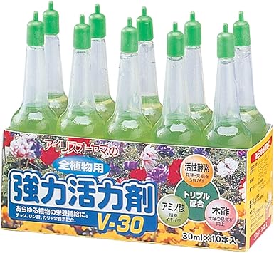 Amazon アイリスオーヤマ 活力剤 全植物活力剤 10本入り V 30 液肥 活力剤