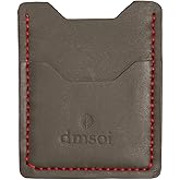 Handmade Minimalist 100% Genuine Leather Card Holder Slim No Machine Artisan Craft Cash Area Durable Everyday Carry Card Holder Elegant Durable for Work, Travel, Carry, Gift For Everyone (Khaki Red)